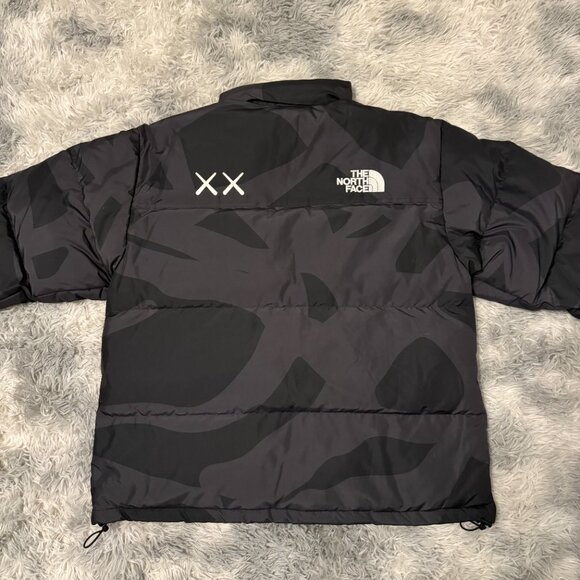 The North Face 1996 Down Kaws Black Puffer Jacket Size Medium or Large - Picture 2 of 4
